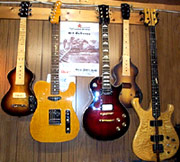 A selection of Andy Viccars Custom Instruments