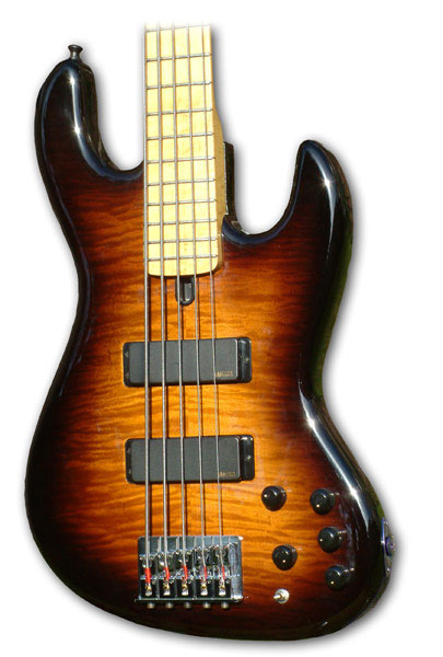34 inch long scale 5 string Jazz style bass