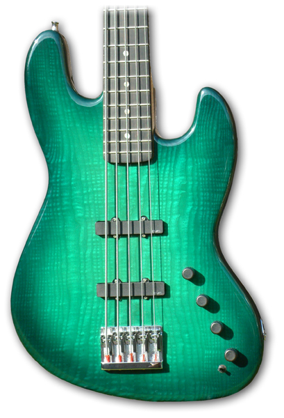 35 inch scale (extra long) 5 string Jazz style bass