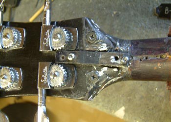 Guild B301 headstock repair